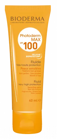 BIODERMA product photo, Photoderm MAX Fluide SPF 100 40ml, sun cream for sensitive skin