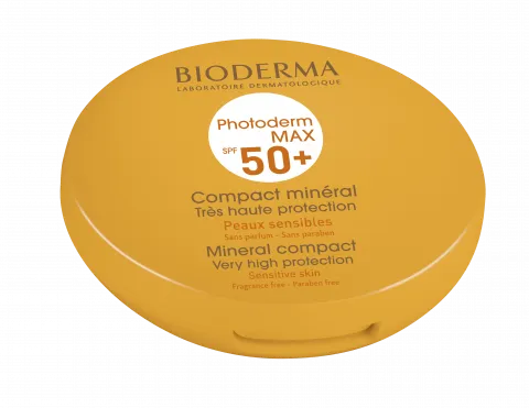 BIODERMA product photo, Photoderm MAX Compact SPF 50+ 10g, sun cream for sensitive skin