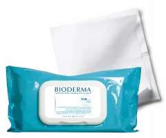 BIODERMA product photo, ABCDerm H2O Lingettes x60 baby skin care, cleansing wipes